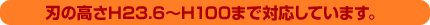 n̍H23.6`H100܂őΉĂ܂B